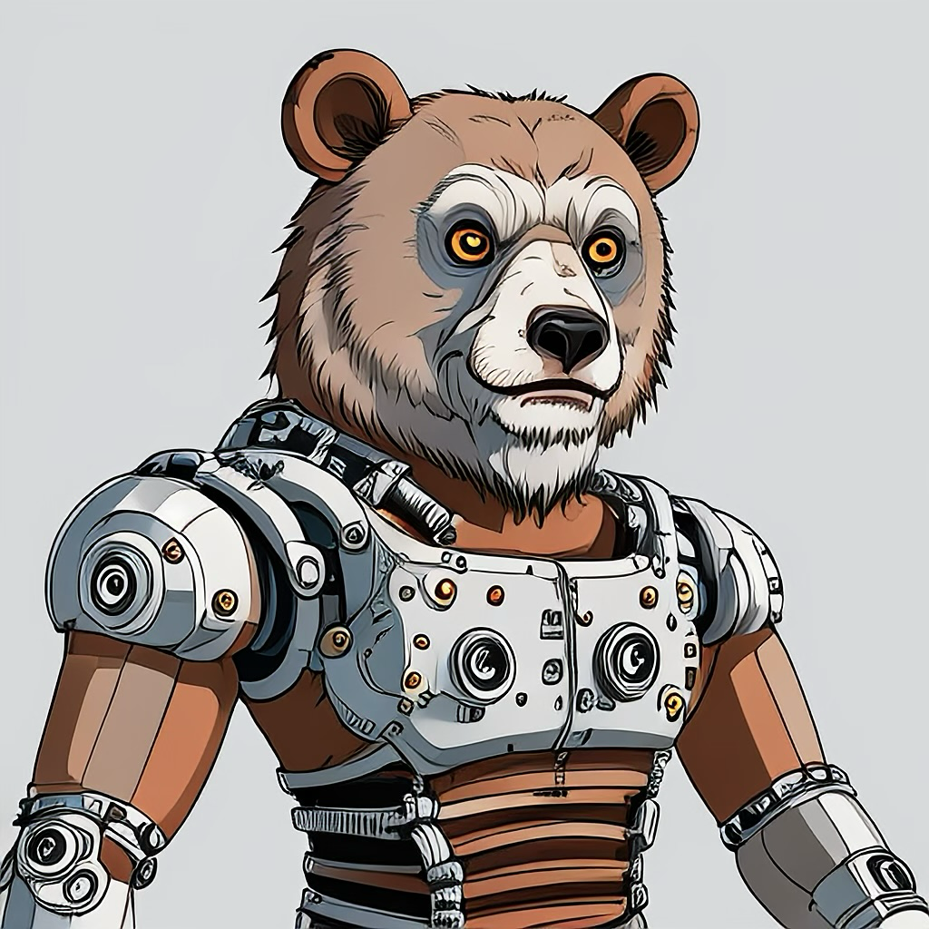Cyborg bear representing Zach